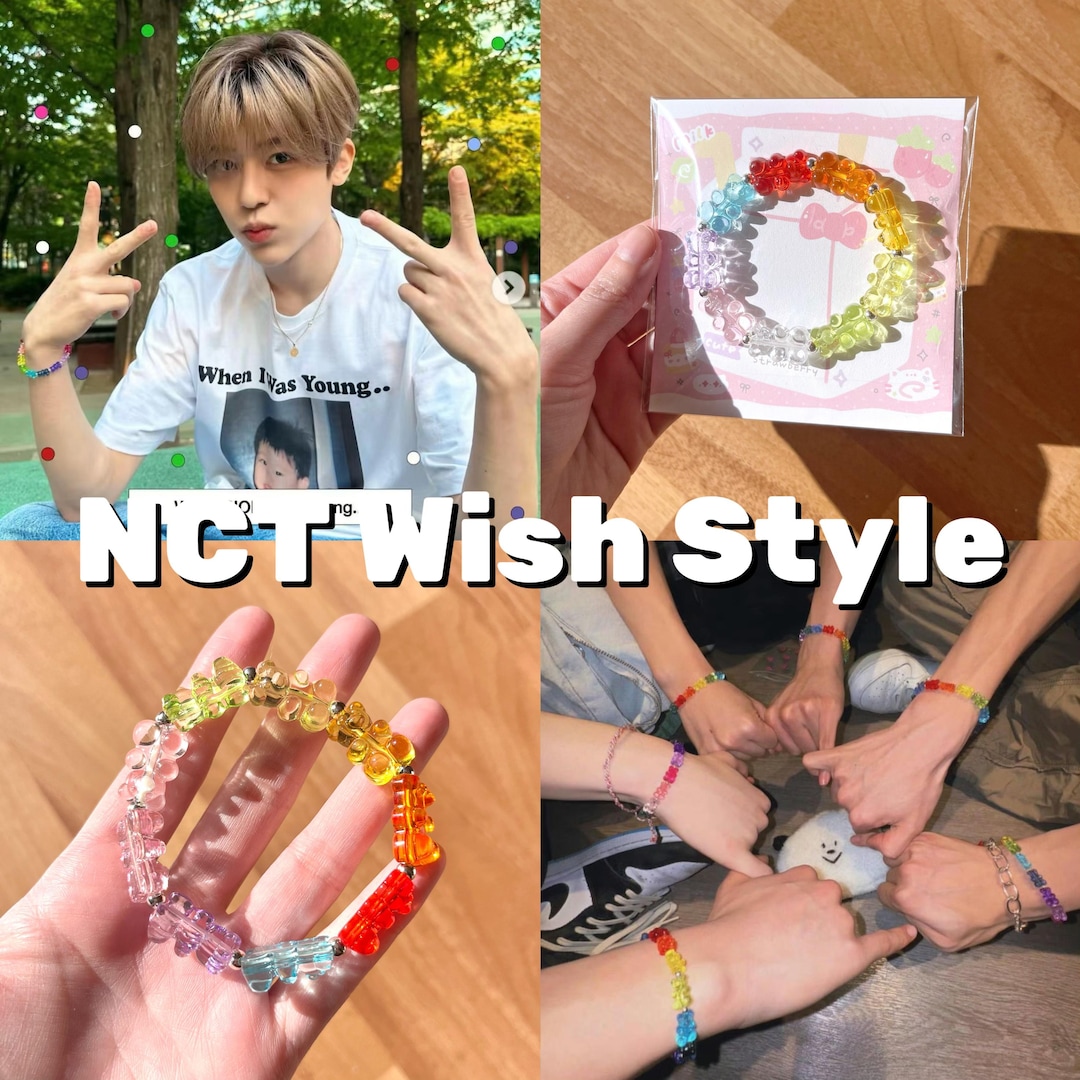 Nct Wish Style Gummy Bear Friendship Bracelet | Kpop Style
