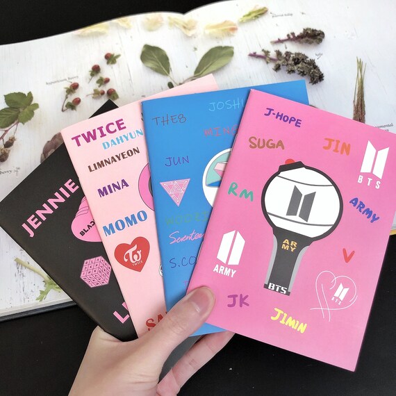 Kpop Lightstick Notebook Bts Blackpink Twice Seventeen Etsy Hong Kong