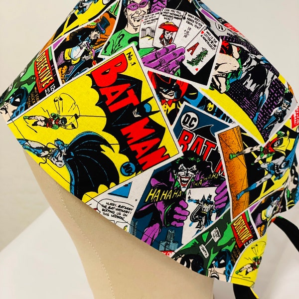 Men/Women Surgical Scrub Cap. Lined Comic Book  Very Cool 100% Cotton
