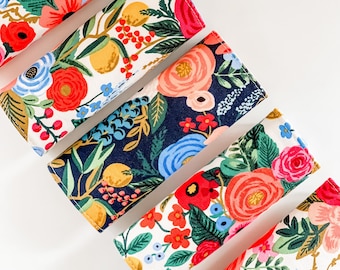 Rifle Paper Co Fabric Luggage Identifier Baggage Handle Wrap Cushion Travel Accessory Gift Idea Honeymoon Present Suitcase Cover Carry on