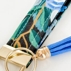 Rifle Paper Co. Floral Fabric Keychain• Key Wristlet• Key Fob with Tassel image 6