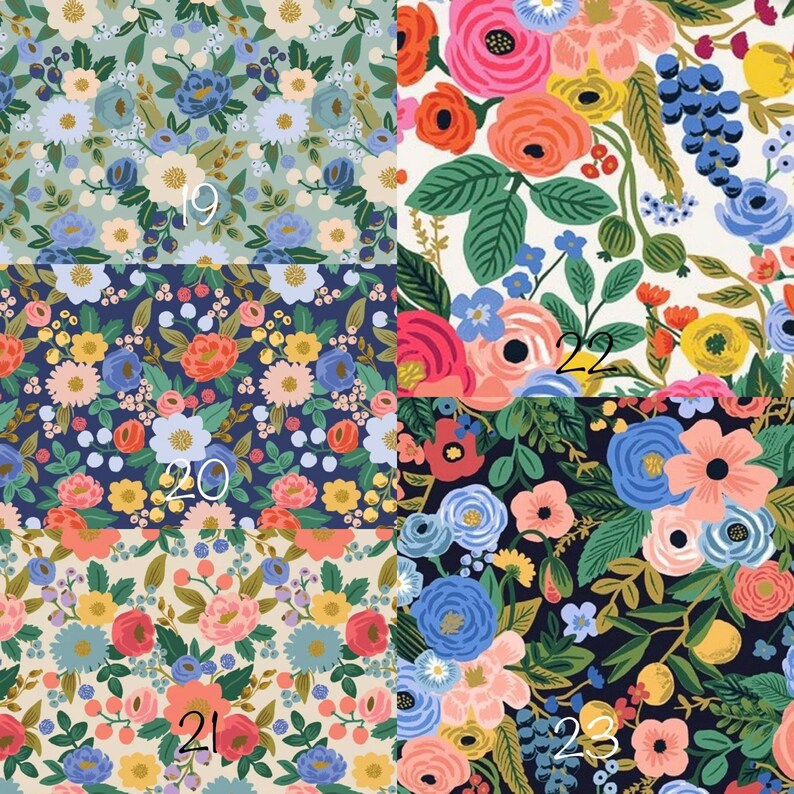Rifle Paper Co. Floral Fabric Keychain• Key Wristlet• Key Fob with Tassel image 12