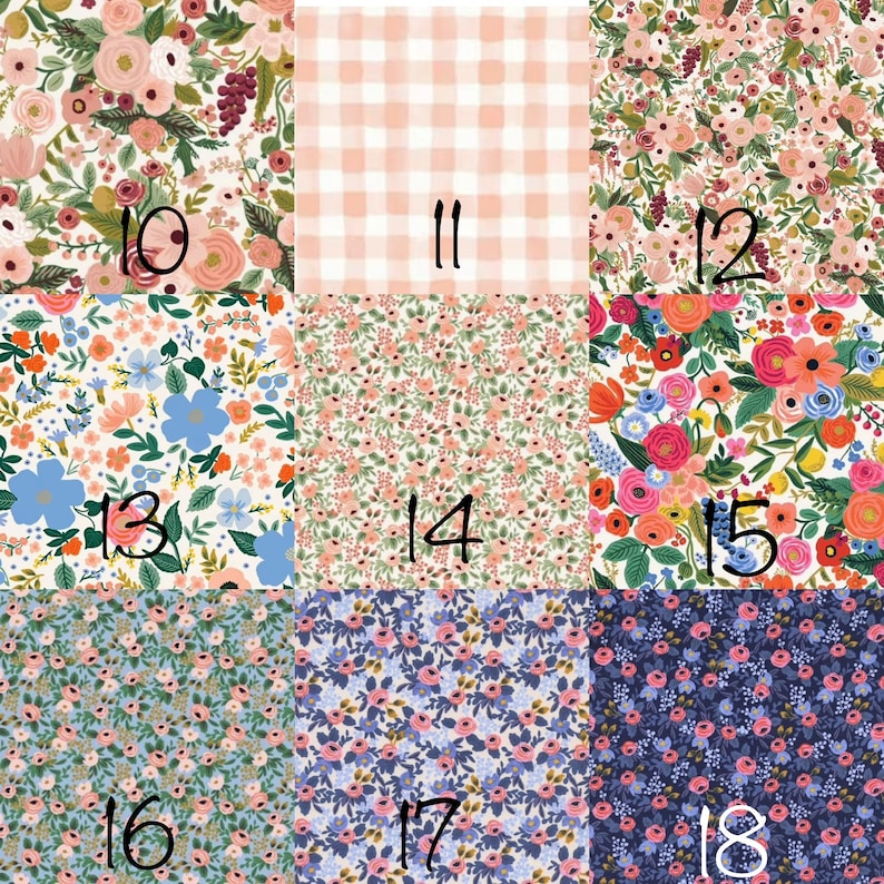 Rifle Paper Co. Floral Fabric Keychain• Key Wristlet• Key Fob with Tassel image 11