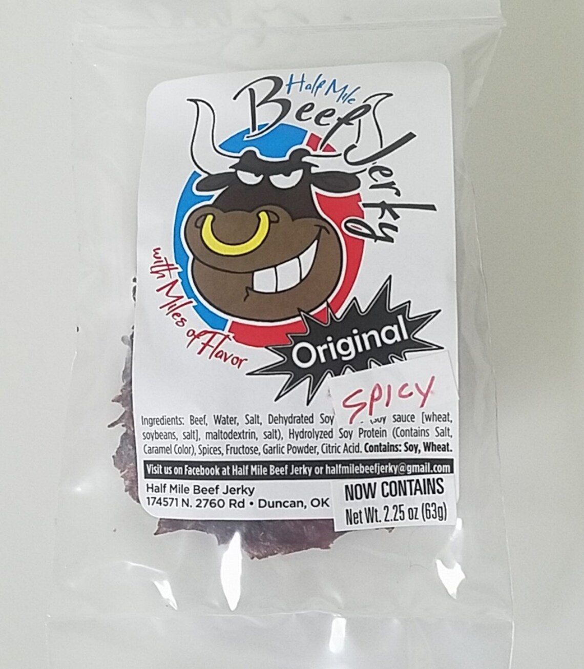 Beef Jerky Spicy Made in Oklahoma MIO Etsy