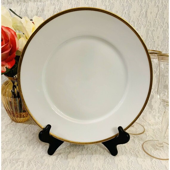 Austria Victoria Porcelain China Gold Band Dinner Plate 9 3/4 Etsy