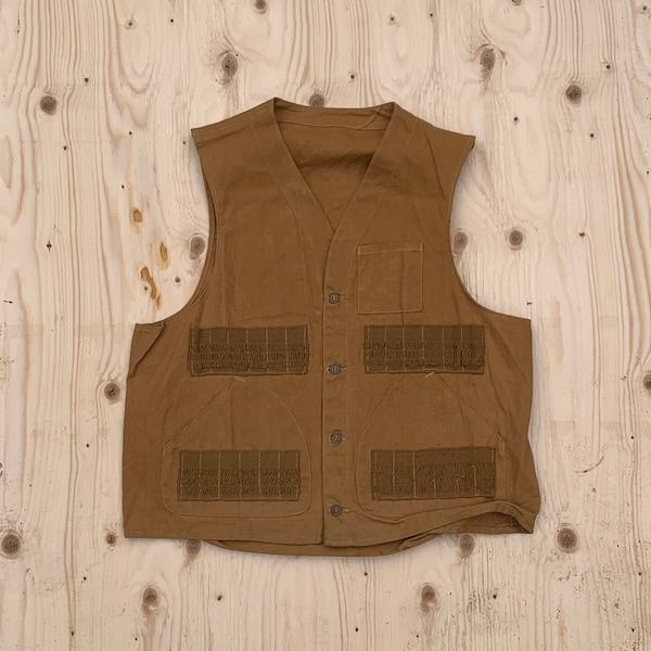 Vintage Hunting Vest / Canvas Hunter Vest
