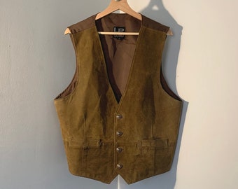 Vintage Caramel Suede Vest / LP UOMO Suede Leather Vest