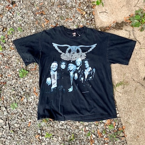 Aerosmith Nine Lives Tour T Shirt / 1997 Aerosmith / 90s Aerosmith Band T Shirt