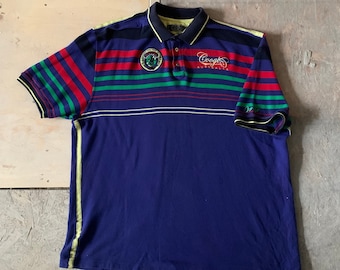 トップス 90s vintage coogi boarder polo shirt y2k Y2K Vintage Vibrant COOGI Polo XL