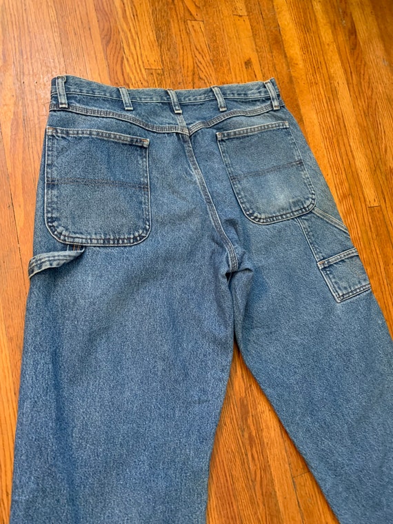 Vintage Carpenter Rustler Jeans / Blue Denim Carpenter Pants