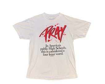 1992 Christian T Shirt / American Christian / Christian Youth / Pray / America&#39;s High School / 90s / Streetwear