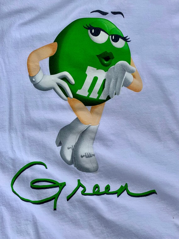 Green M&M T Shirt / 90s Logo / Commercial T Shirt / V… Gem