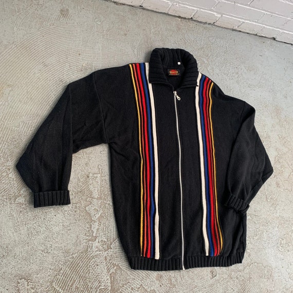 90s Knit Cardigan / Striped Cardigan / Oxymel Sweater / Grunge 