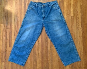Vintage Carpenter Rustler Jeans Blue Denim Carpenter Pants