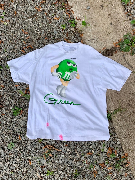 Green M&M T Shirt / 90s Logo / Commercial T Shirt / V… Gem