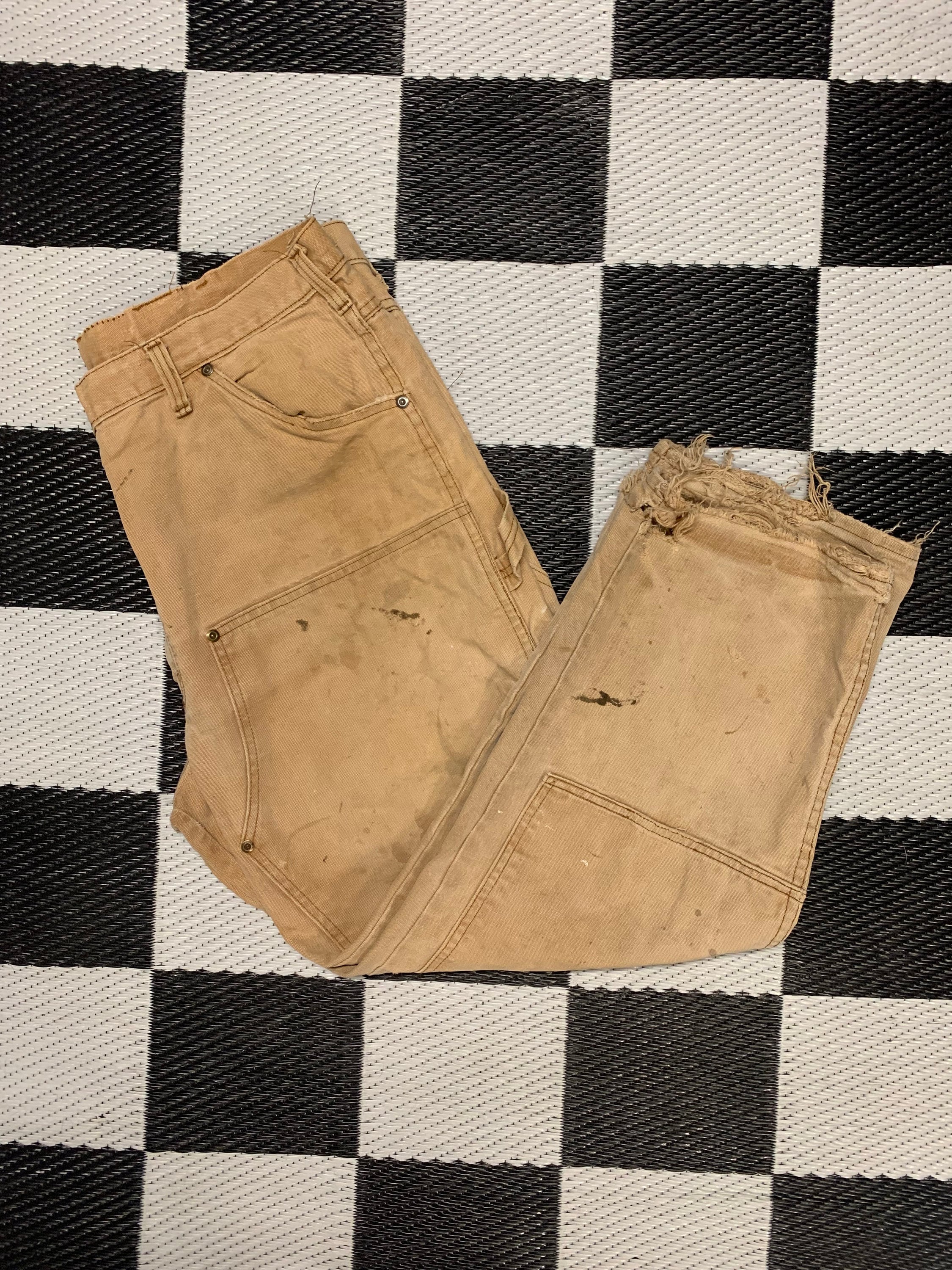 Pantalon Dickies Vintage à Jambe Large - Double Renfort Genou - Taille 34x34 - Occasion Très Bon état