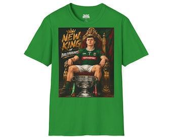 New King of Ballyhaunis T-Shirt | Gaelic Football Player Throne Design