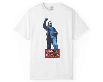 ダンケ ユルゲン像デザイン T シャツ |グラフィック T シャツ、ドイツ語のフレーズ