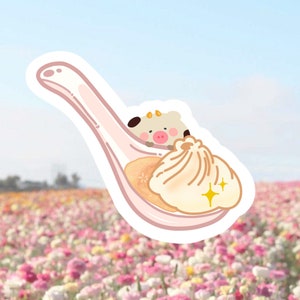 Soup Dumpling Sticker | Dim Sum | Cow Sticker | Die cut | Kawaii Sticker | Vinyl | Asian Food | Bao | Dumpling Sticker | Din Tai Fung