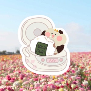 Rice Cooker Sticker | Rice is Life | Asian Food Sticker | Kawaii Sticker | Cute Stationery | Buy 3 & Get 1 FREE
