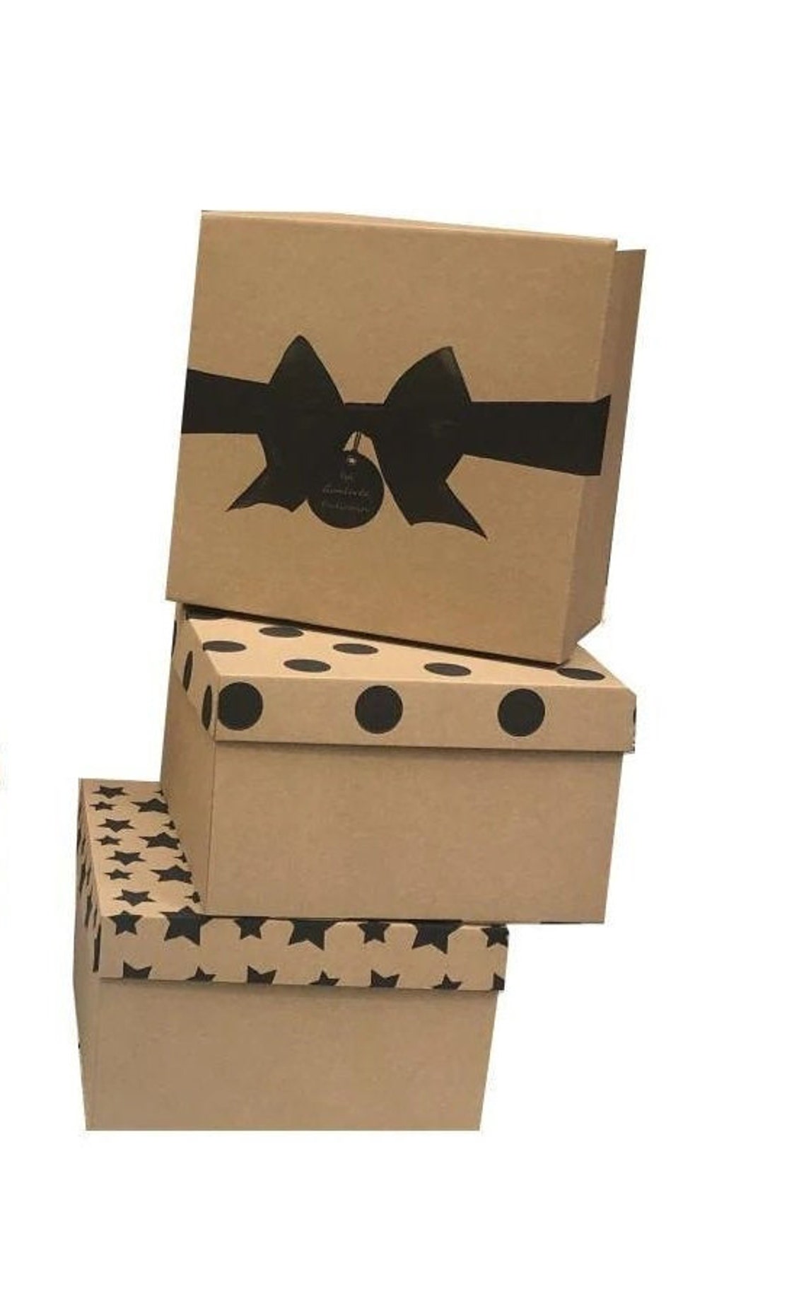 10x10x6 inch Cardboard Gift wrapping Boxes with lids for Etsy