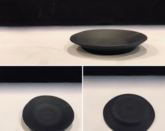 Black clay trinket tray