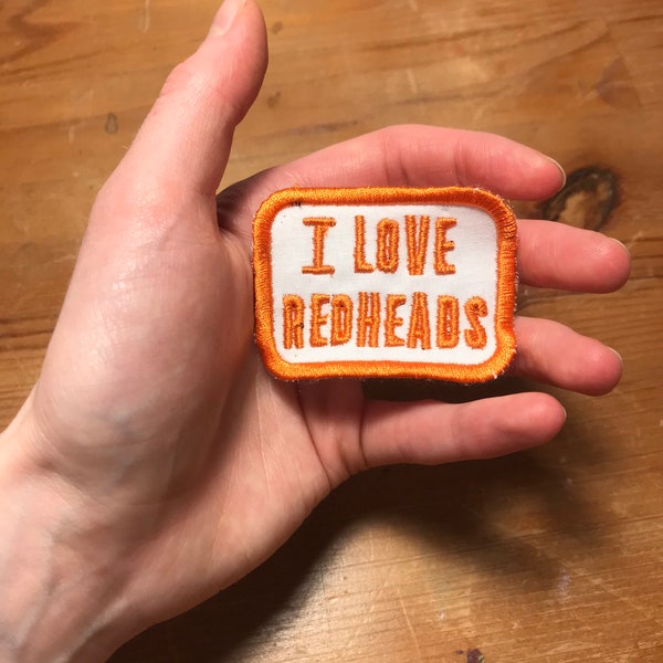Embroidered “I Love Redheads” Patch