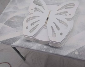 Collapsible butterfly table/butterfly pedestals/ butterfly table