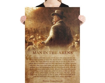 Mannen i arenan - president Theodore Roosevelt-poster
