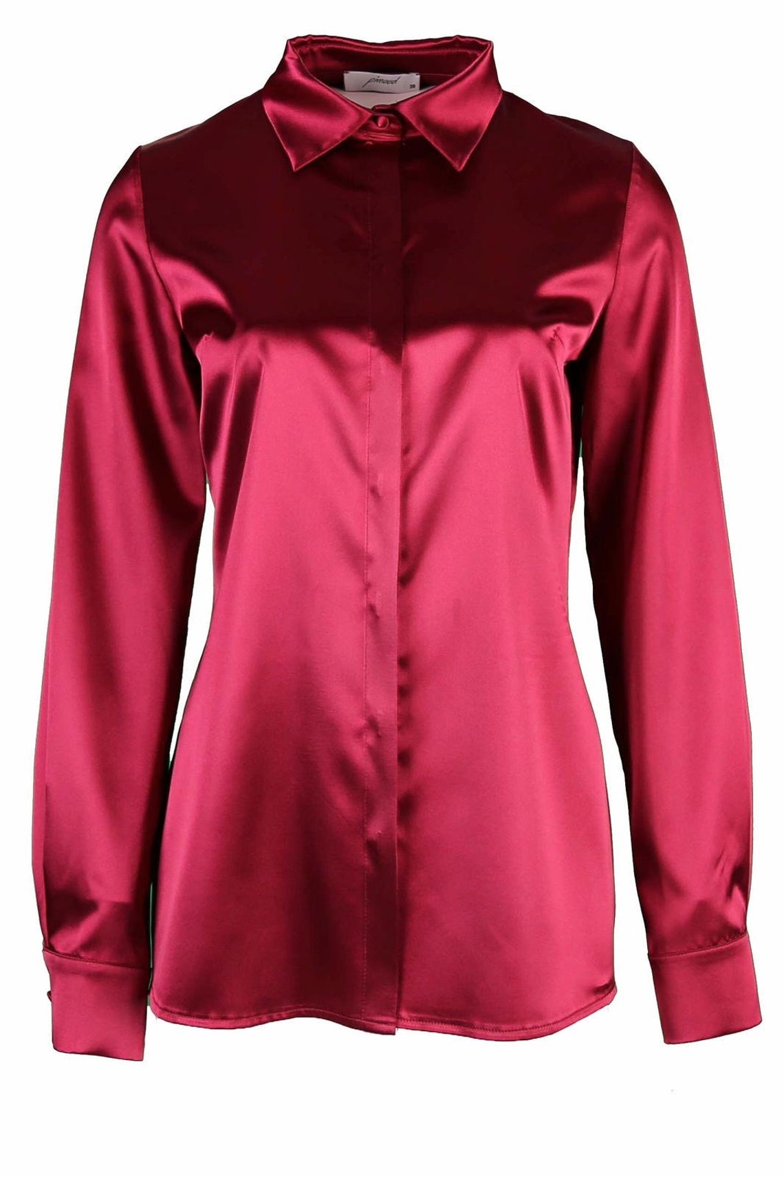 Basic Woman Shirt with Viscose Satin Fabric Elegant and Etsy