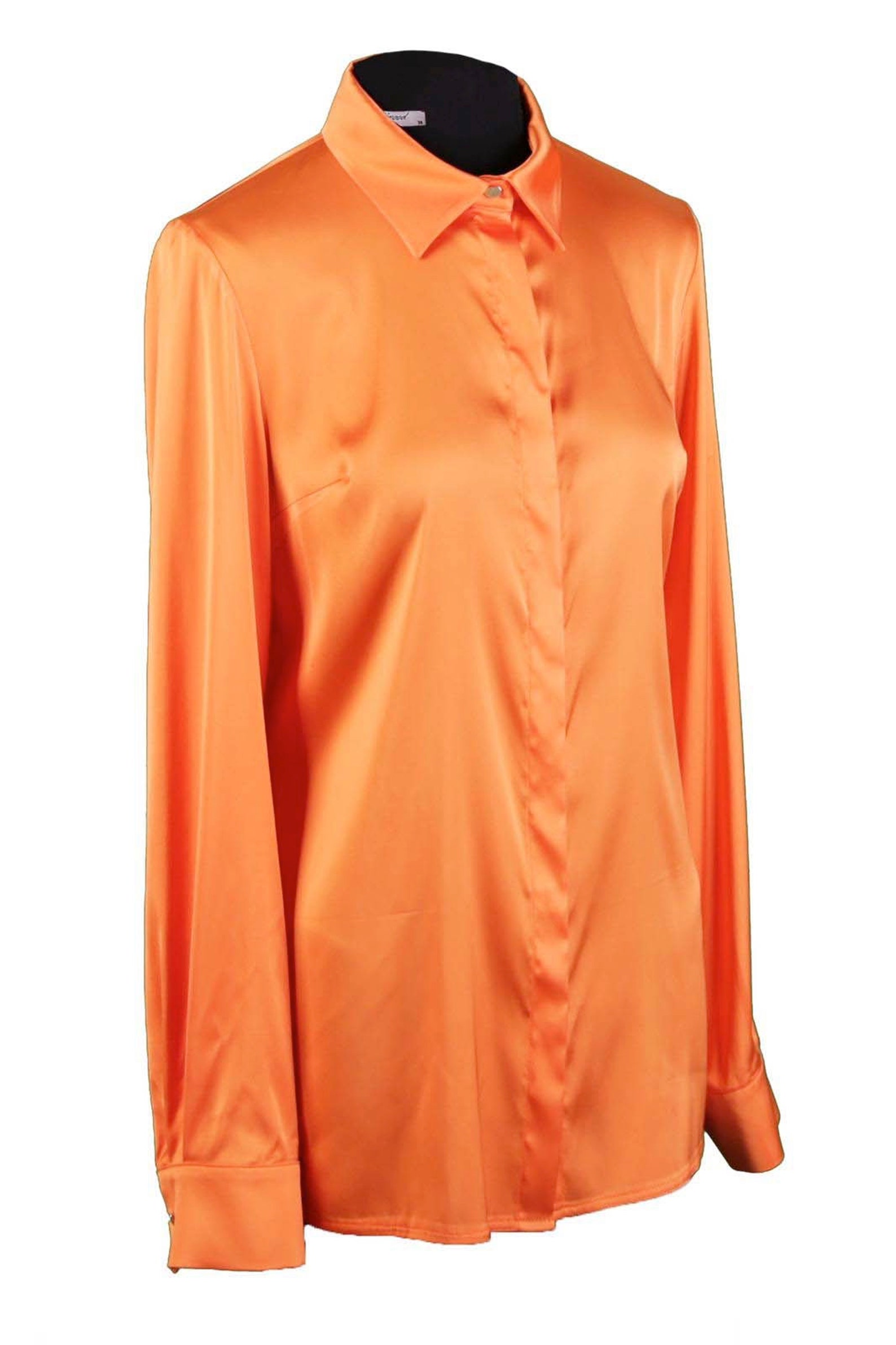 Basic Woman Shirt with Viscose Satin Fabric Elegant and Etsy