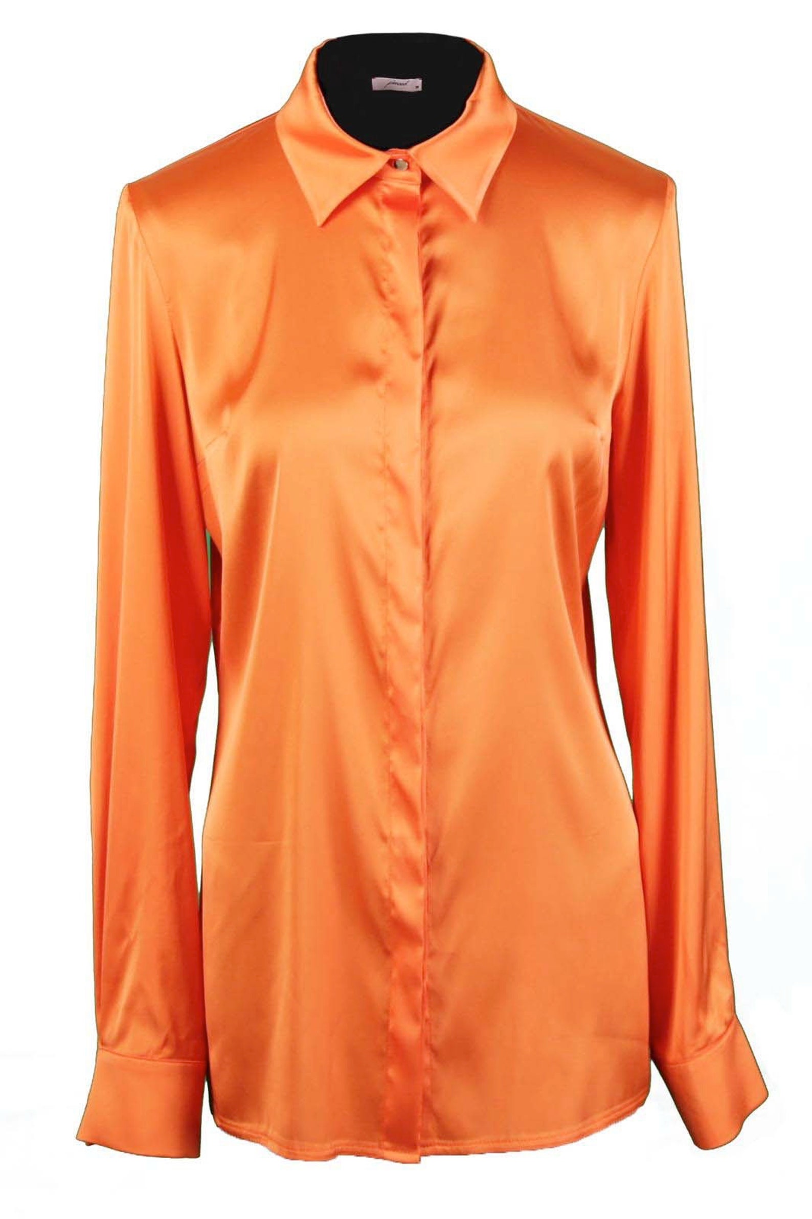 Basic Woman Shirt with Viscose Satin Fabric Elegant and Etsy
