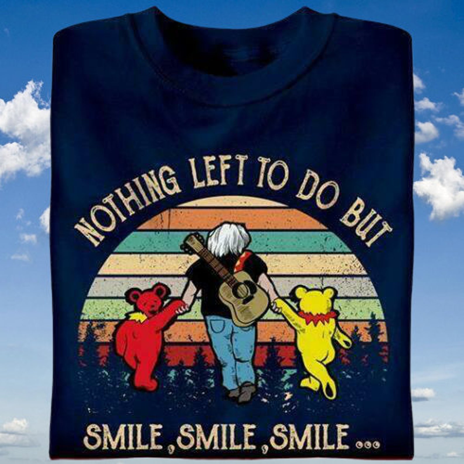 Jerry Garcia And Dancing Bears Grateful Dead T-shirt | Etsy