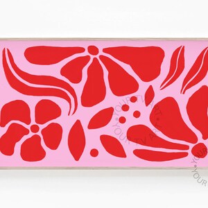 Samsung Frame TV Art Red Pink, Abstract Botanical Artwork, Samsung Frame TV Art Vibrant Floral Art 4K, Spring Wall Decor, Digital Download