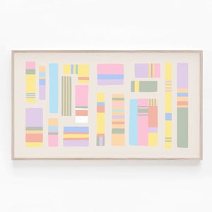 Samsung Frame TV Art Modern Abstract, Pastel Colorful Frame TV Art, Digital Download, Contemporary Art for The Frame TV, Whimsical Art 4K