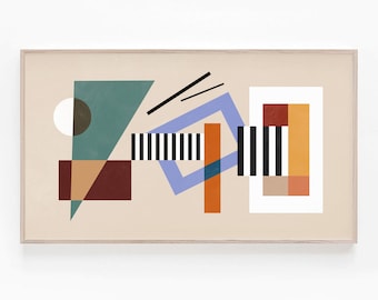 Samsung Frame TV Art Abstract, Modern Art for Frame TV, Colourful Abstract Art, Frame TV Art, Contemporary, Geometric Print Digital Download