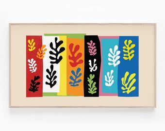 Samsung Frame TV Art Matisse, Botanical Cut-Out, Modern Art for Samsung Frame TV, Colourful Abstract Art, Contemporary Art, Digital Download