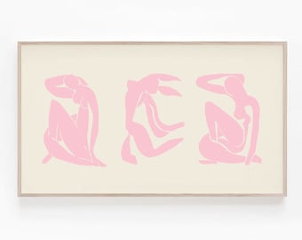 Samsung Frame TV Art Matisse Woman, Blush Pink Beige Abstract Figure Art, Samsung Frame TV Art Modern, Matisse Cut Outs, Download digitale