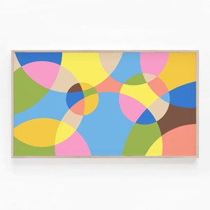 Samsung Frame TV Art, Modern Colorful Abstract Frame TV Art, Contemporary Art 4K, Samsung Frame TV Art Shapes, Digital Download