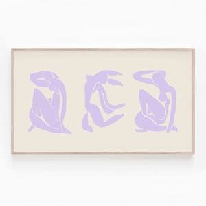 Samsung Frame TV Art Matisse Woman, Lilac Beige Abstract Figure Art, Samsung Frame TV Art Spring Modern, Matisse Cut Outs, Digital Download