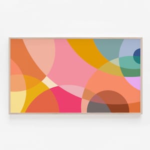 Samsung Frame TV Art Abstract, Geometric Art for Samsung Frame TV, Vibrant Colorful Mid Century Modern Artwork, Digital Art for The Frame TV