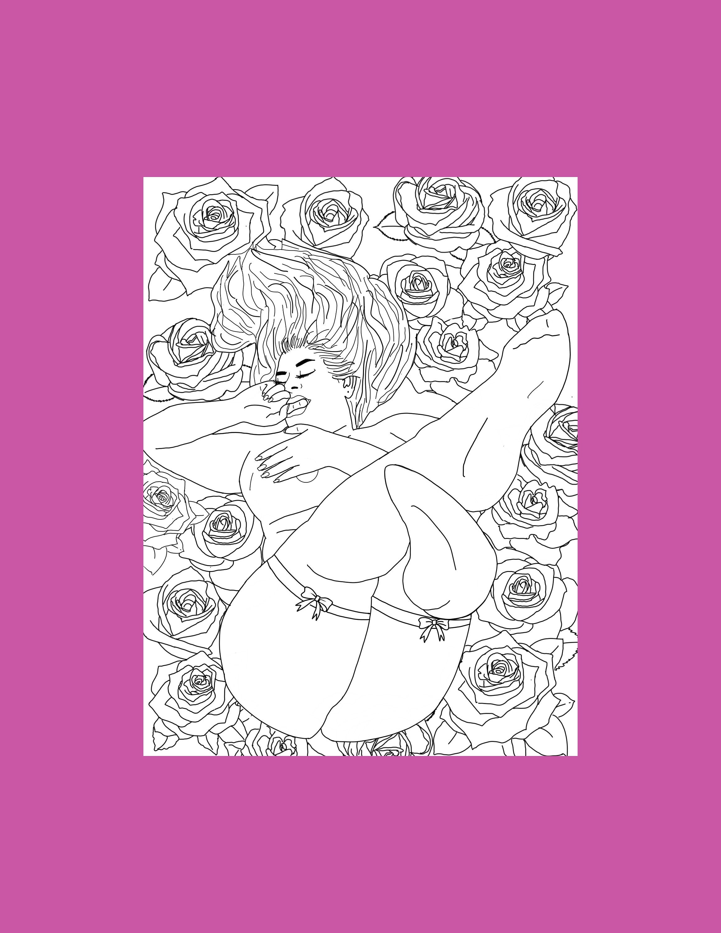 Rosen Erotik Malseiten, Digitaler Kunstdruck, Plus Size Line Art, Lingerie  digitaler Download, Sex Positive Schlafzimmer Deko, Erwachsene Ausmalbilder  - Etsy Schweiz