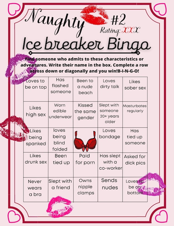 570px x 738px - BINGO Printable Game Page Bachelorette Party Sex Positive - Etsy