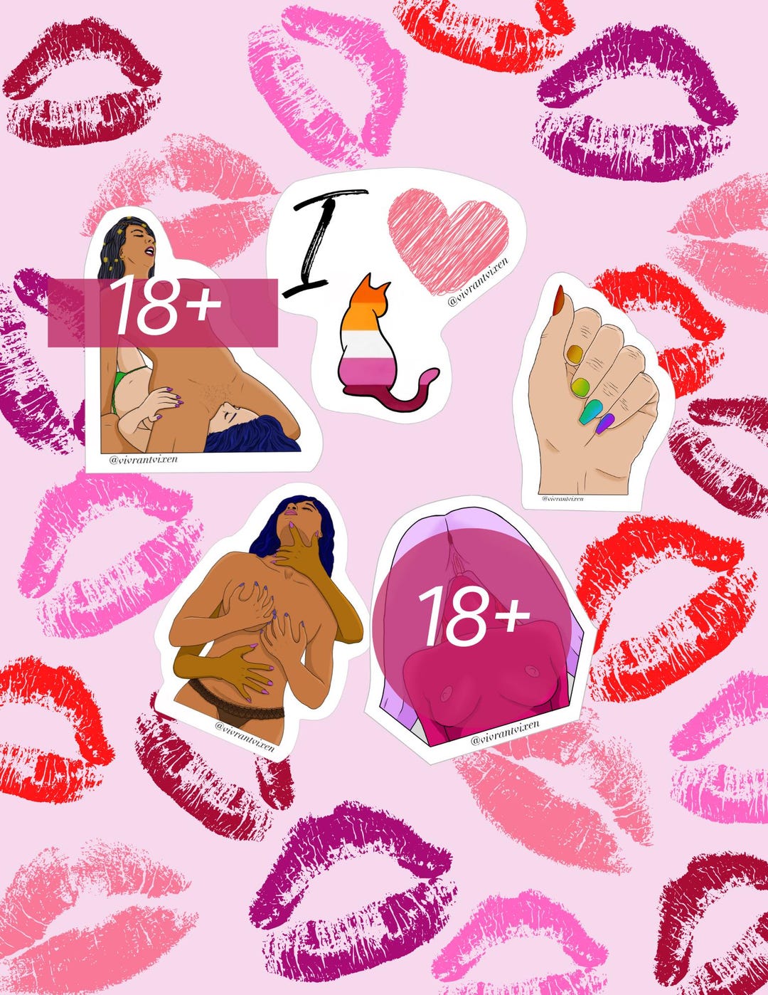 Set of 5! 5 Pride Erotic Vinyl Sticker Pack, LGBTQIA Aesthetic Stickers,  Sexy Die Cut Stickers, Sex Positive Art, Waterproof Stickers - Etsy