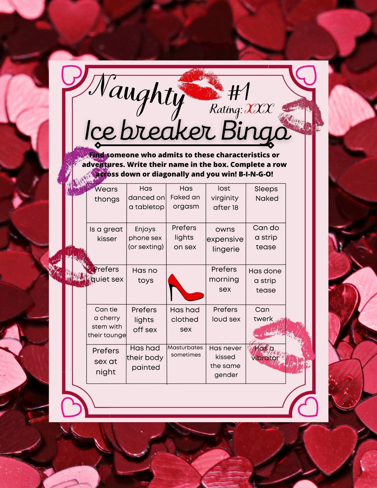 BINGO Printable Game Page, Bachelorette Party, Sex Positive Ice Breaker,  Erotic Girls Night Activity, Hen Party, Kinky Digital Download - Etsy  Finland