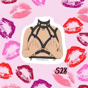 BDSM Bondage erotische Vinyl Aufkleber, Ästhetische Aufkleber, sexy Die Cut Aufkleber, Sex Positive Kunst, wasserdichte Aufkleber