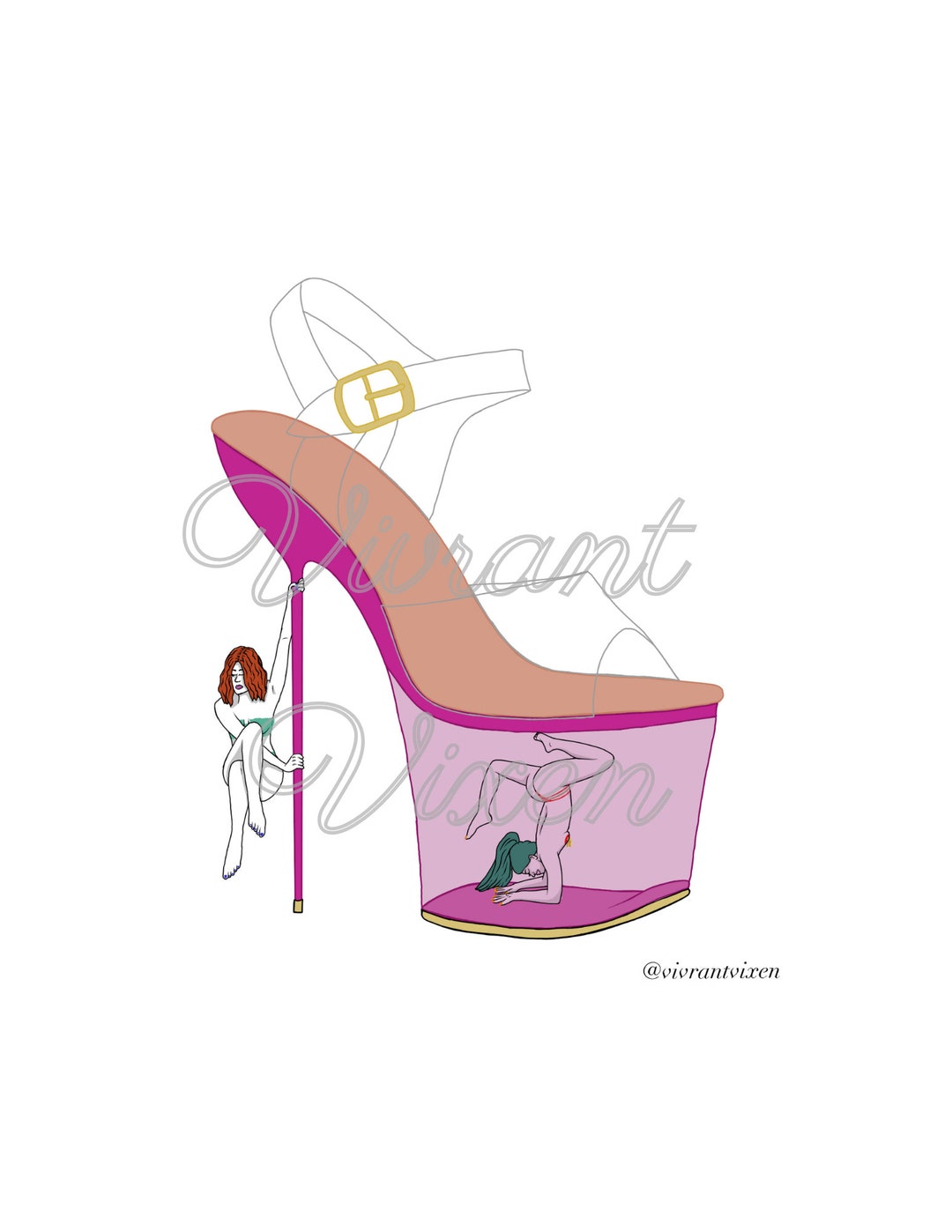 Stilletto Erotic Printable, Digital Art Print, Sexy Line Art, Digital ...