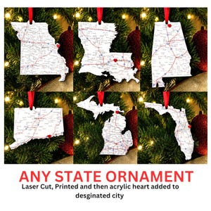 State Ornament, Home State Ornament, Custom Home Ornament, states, United States, State, Home Ornament Personalized Ornament