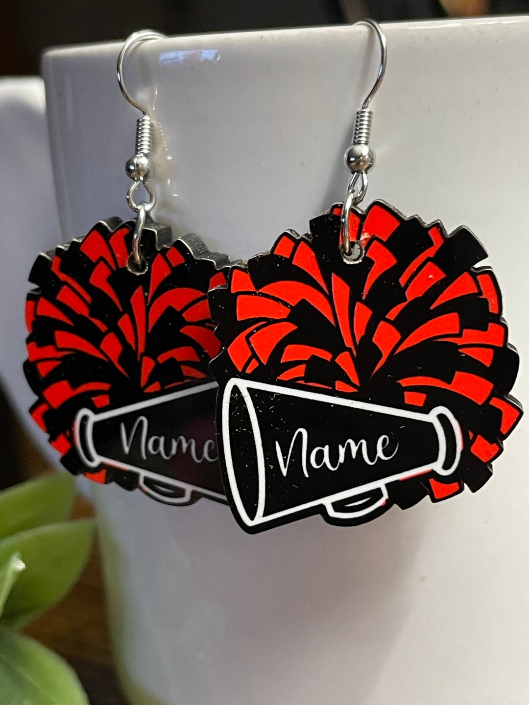 FREE PERSONALIZATION, Dance Earring, Cheer Mom Earring, Custom Color