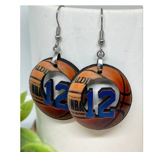 Basketball Earrings, Basketball mom Earrings, High School basketball,  Game Day Earrings